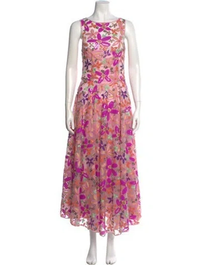 Pre-owned Maison Common Mesh Long Dress W/ Tags In Pink