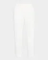 Maison Common Mid-rise Slim-leg Ankle Cotton-blend Pants In White
