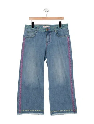 Pre-owned Maison Common Mid-rise Straight Leg Jeans In Blue