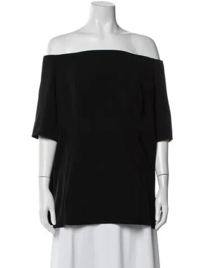 Pre-owned Maison Common Off-the-shoulder Short Sleeve Top W/ Tags In Black