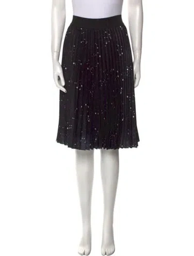 Pre-owned Maison Common Pleated Accents Knee-length Skirt In Black