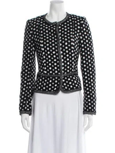 Pre-owned Maison Common Polka Dot Print Jacket In Black