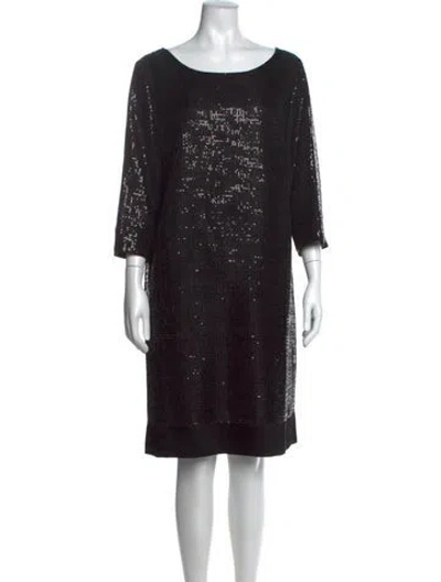 Pre-owned Maison Common Printed Knee-length Dress In Black