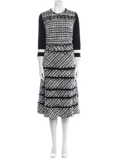 Pre-owned Maison Common Printed Midi Length Dress W/ Tags