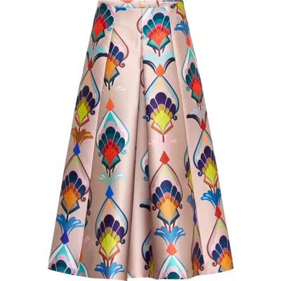 Maison Common Printed Mikado Skirt In Multi