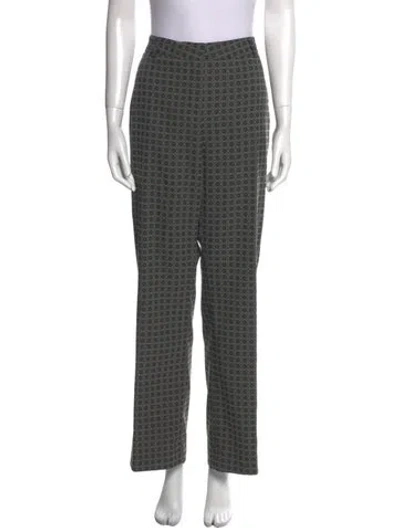 Pre-owned Maison Common Printed Wide Leg Pants In Gray