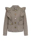 RUFFLED GINGHAM JACKET