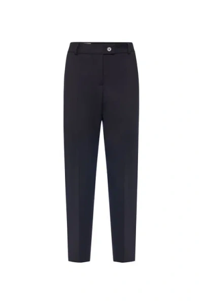Maison Common Signature Essential Straight Cotton Stretch Pant In Black