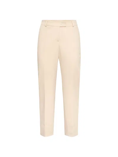 Maison Common Signature Straight-leg Trousers In Nude