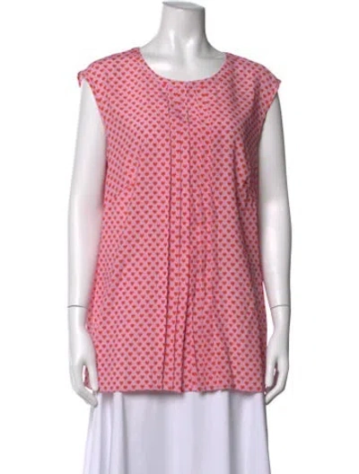 Pre-owned Maison Common Silk Floral Print Top In Pink