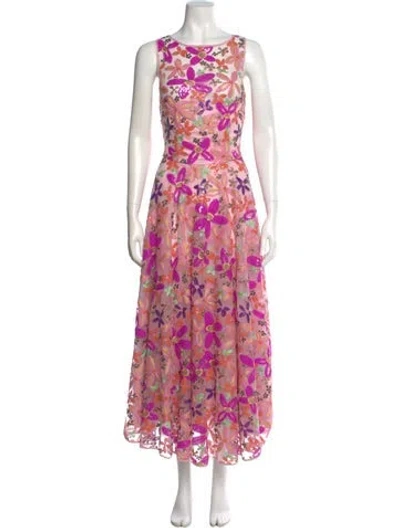 Pre-owned Maison Common Silk Long Dress W/ Tags In Pink