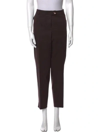 Pre-owned Maison Common Skinny Leg Pants In Brown