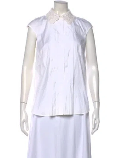 Pre-owned Maison Common Sleeveless Blouse In White