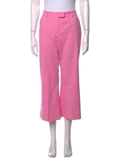 Pre-owned Maison Common Straight Leg Pants In Pink