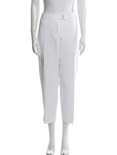 Pre-owned Maison Common Straight Leg Pants In White