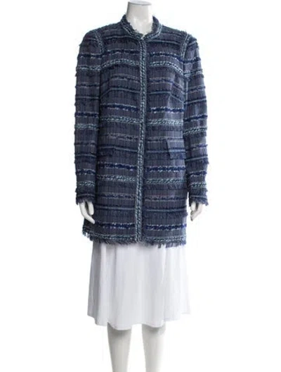 Pre-owned Maison Common Striped Jacket In Blue/metallic