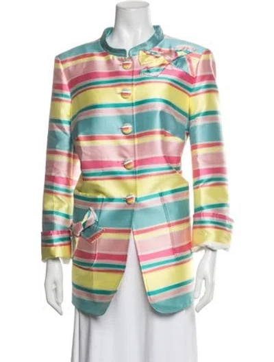 Pre-owned Maison Common Striped Jacket W/ Tags In Pink