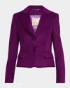 Maison Common Topstitched Single-breasted Jacket In Medium Purple