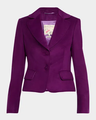 Maison Common Topstitched Single-breasted Jacket In Medium Purple