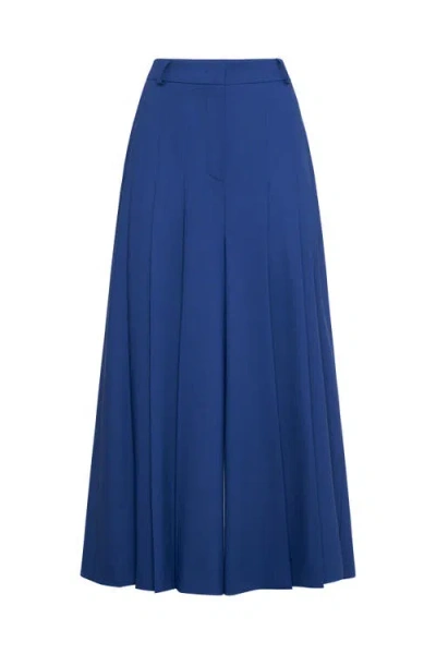 Maison Common Trousers Skirt In Cool Wool In Blue