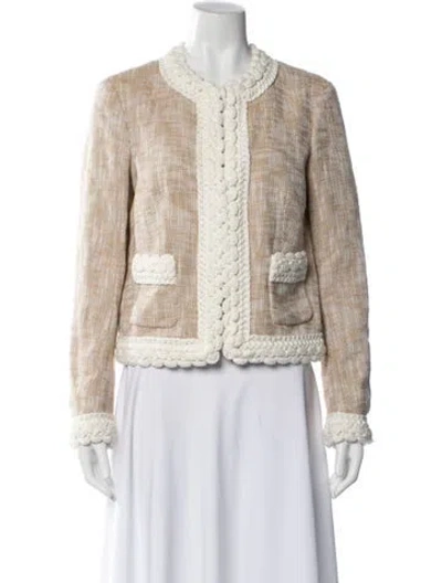 Pre-owned Maison Common Tweed Pattern Evening Jacket In Neutral