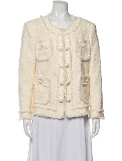 Pre-owned Maison Common Tweed Pattern Jacket In Neutrals