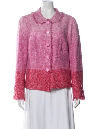 Pre-owned Maison Common Tweed Pattern Jacket In Pink