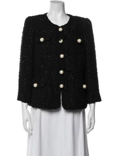 Pre-owned Maison Common Tweed Pattern Jacket W/ Tags In Black