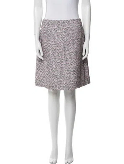 Pre-owned Maison Common Tweed Pattern Knee-length Skirt In Gray