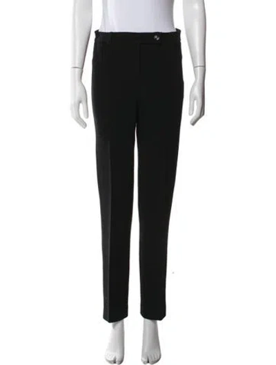 Pre-owned Maison Common Virgin Wool Straight Leg Pants In Black