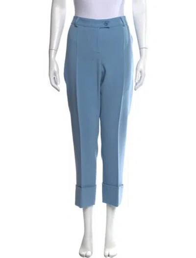 Pre-owned Maison Common Virgin Wool Straight Leg Pants In Blue