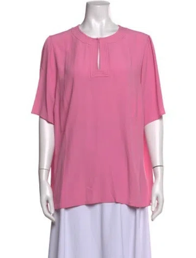 Pre-owned Maison Common V-neck Short Sleeve Top W/ Tags In Pink