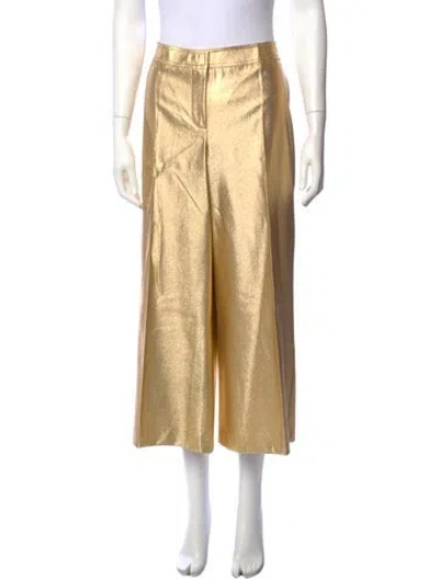 Pre-owned Maison Common Wide Leg Pants In Gold