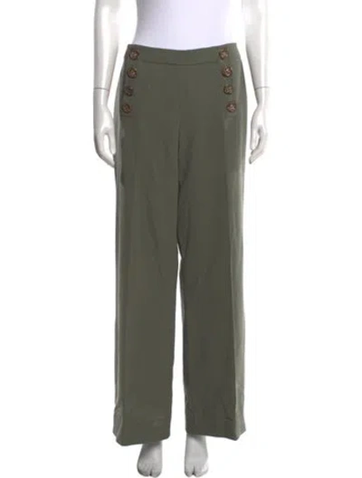 Pre-owned Maison Common Wide Leg Pants In Green