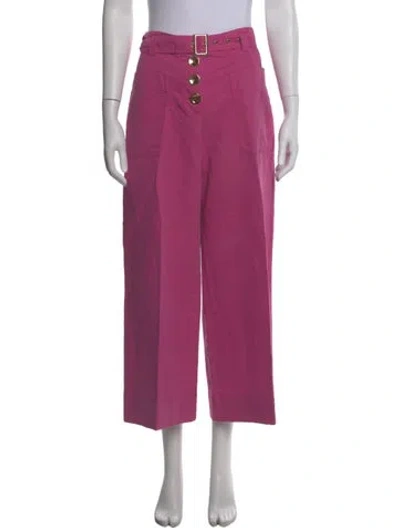 Pre-owned Maison Common Wide Leg Pants In Pink