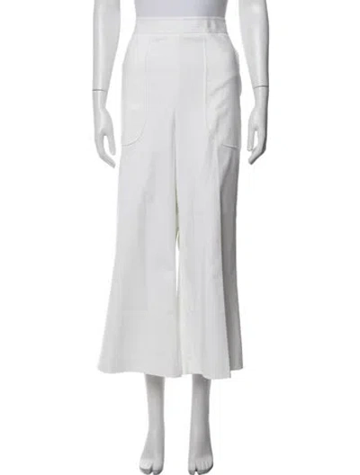 Pre-owned Maison Common Wide Leg Pants In White