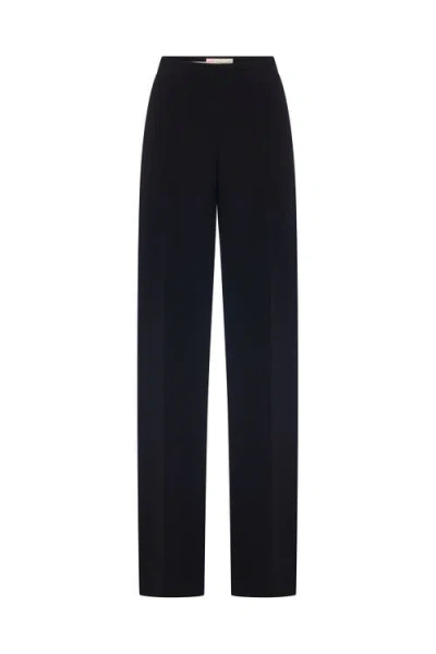 Maison Common Wide Leg Travel Save Trousers In Black