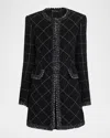 Maison Common Windowpane Wool Single-breasted Jacket In Black