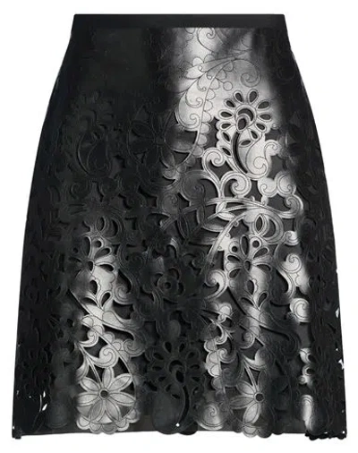 Maison Common Woman Mini Skirt Black Size 4 Polyester