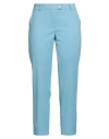Maison Common Woman Pants Azure Size 16 Cotton, Polyamide, Elastane In Blue