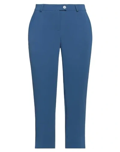 Maison Common Woman Pants Blue Size 14 Triacetate, Polyester