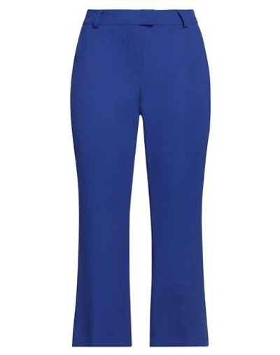 Maison Common Woman Pants Bright Blue Size 6 Wool, Polyamide