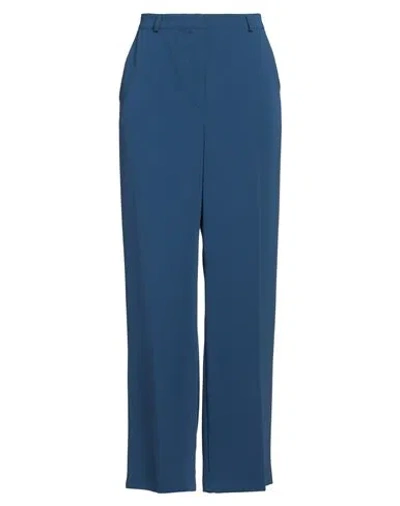 Maison Common Woman Pants Light Blue Size 8 Triacetate, Polyester