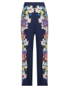 Maison Common Floral Printed Wide-leg Pants In Navy