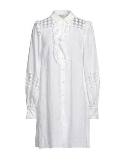 Maison Common Woman Shirt White Size 8 Linen