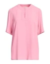 Maison Common Woman Top Pink Size 8 Acetate, Silk In Pink