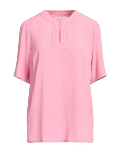 Maison Common Woman Top Pink Size 8 Acetate, Silk