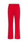 Maison Common Women's Cropped Flared Trousers In Red