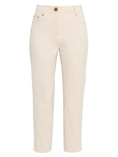 Maison Common Women's Stretch-denim Crop Jeans In Sand