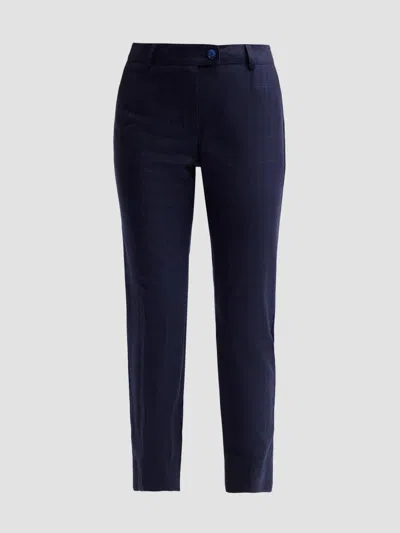Maison Common Women's Windowpane Stretch-wool Pants In Blue